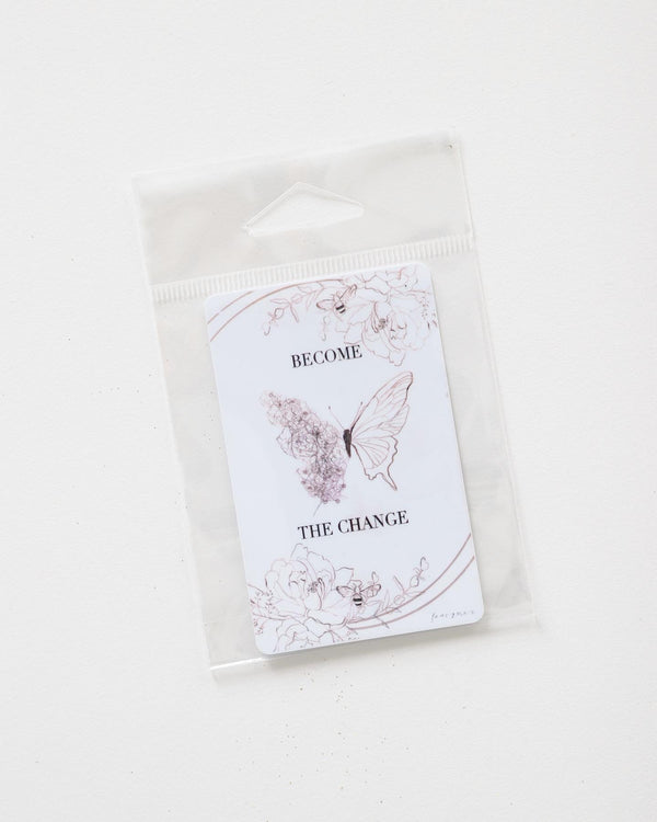 Plastic Inspiration Card | Butterfly Garden | Be The Change