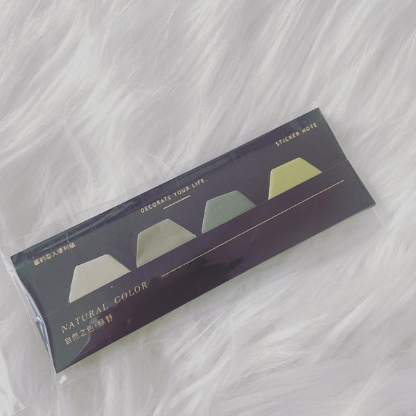 1 Set SmallSticky Notes | Greens | Hexagon B