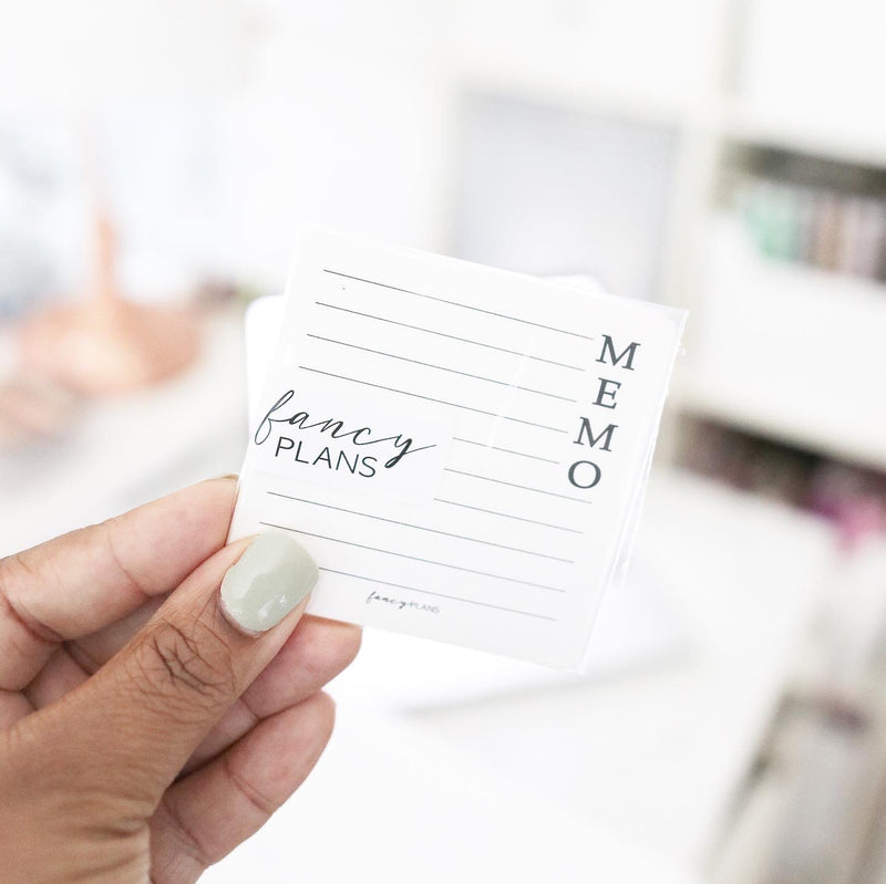 3 X 3 Linen Textured Memo Journal Cards