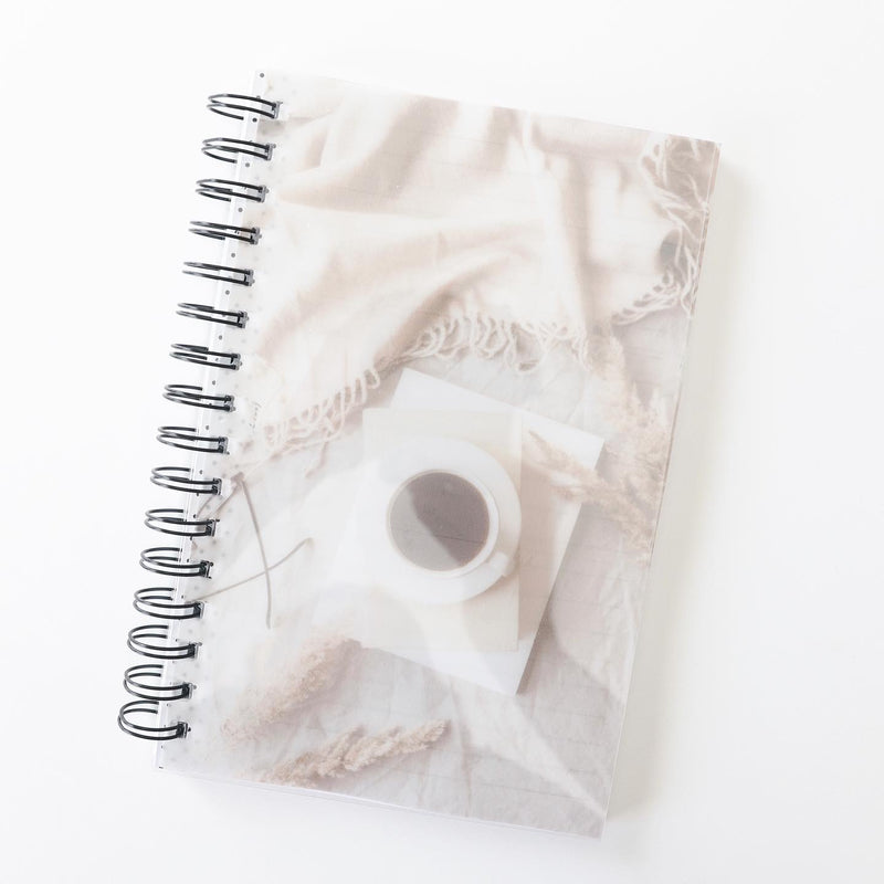 Coiled Notebook | Aesthetic Fall Coffee | FROSTED COVER