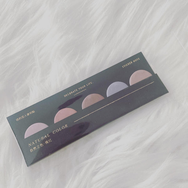 1 Set Small Sticky Notes | Pink, Grey, Peach | Circle B