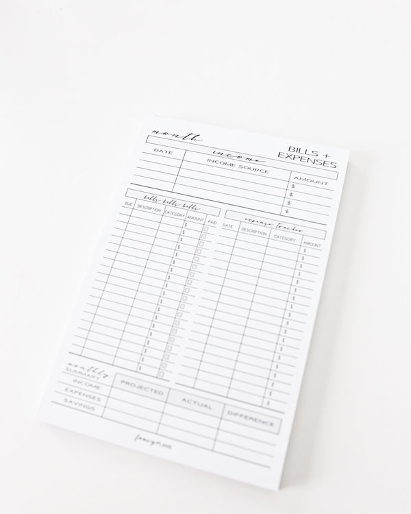 4 x 6 Notepad |  Bill + Expense