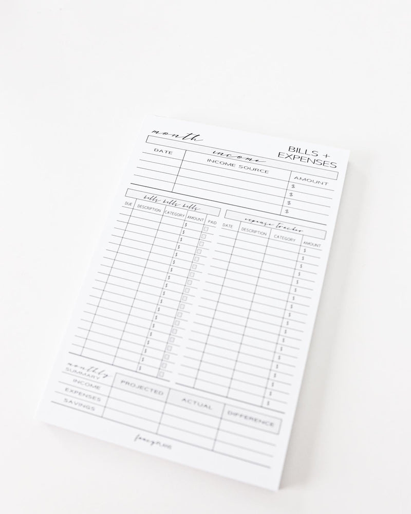 4 x 6 Notepad |  Bill + Expense