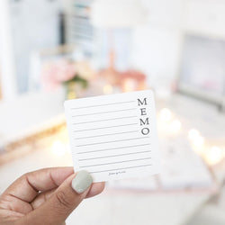 3 X 3 Linen Textured Memo Journal Cards