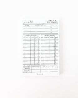 4 x 6 Notepad |  Bill + Expense