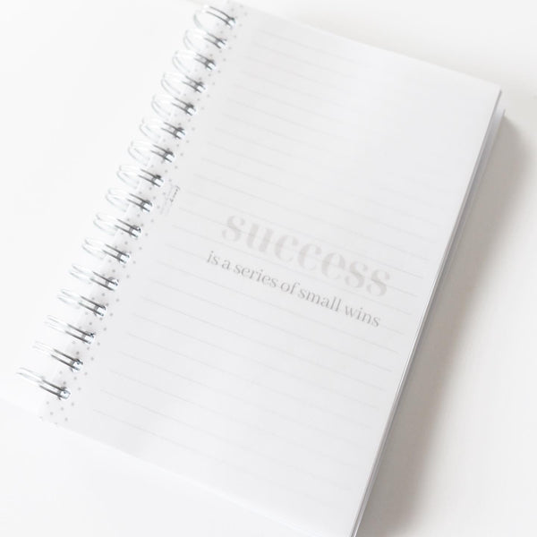 Coiled Notebook | Success is a Series of Small Wins  | FROSTED COVER