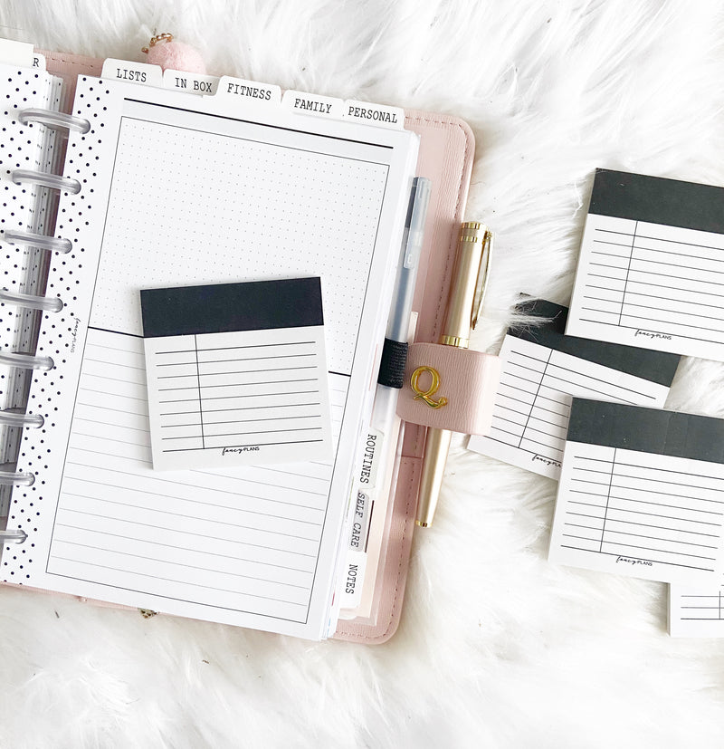 Sticky Note Header Header Sticky Notes | BLACK – Fancy Plans Co