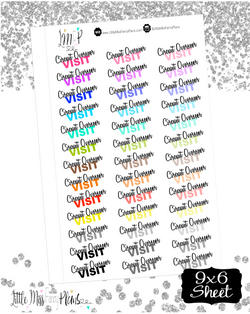 CO Visit Stickers | Erin Condren, Happy Planner Stickers, Personal Planner