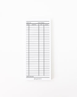 2 X 6  Notepad | Cash Envelope