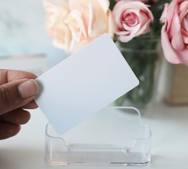 Plastic WHITE Task Card