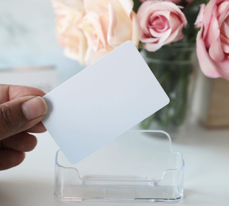 Plastic WHITE Task Card