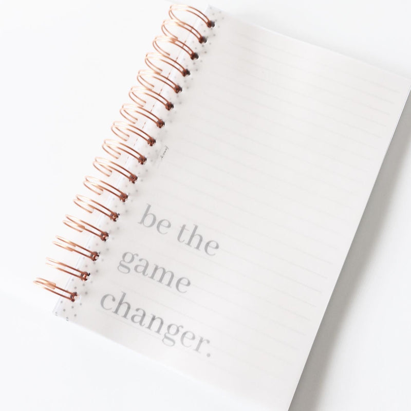 Coiled Notebook | Be The Game Changer  | FROSTED COVER