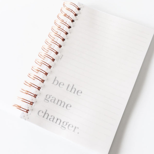 Coiled Notebook | Be The Game Changer | CLEAR COVER