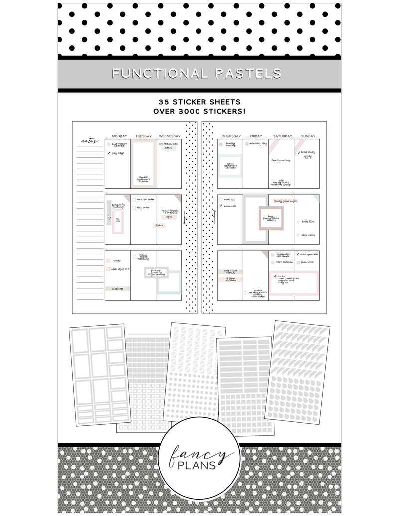 35 Page Sticker Book | FUNCTIONAL PASTELS