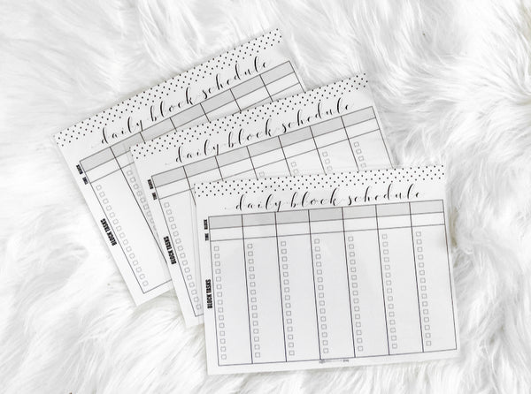 Block Schedule White Board Insert <Standard Size>