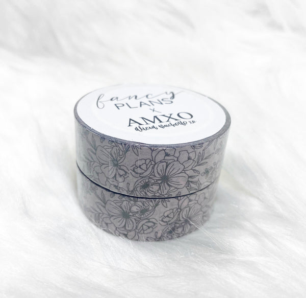 Washi Roll 15mm Solid Color Florals | FP X AMXO