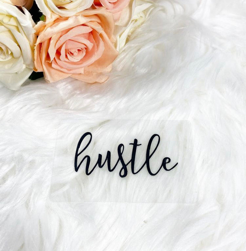 Clear Plastic Inspiration Card | HUSTLE