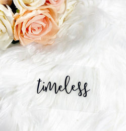 Clear Plastic Inspiration Card | TIMELESS