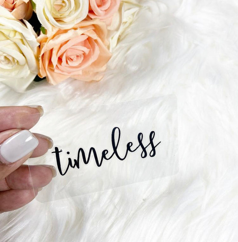 Clear Plastic Inspiration Card | TIMELESS