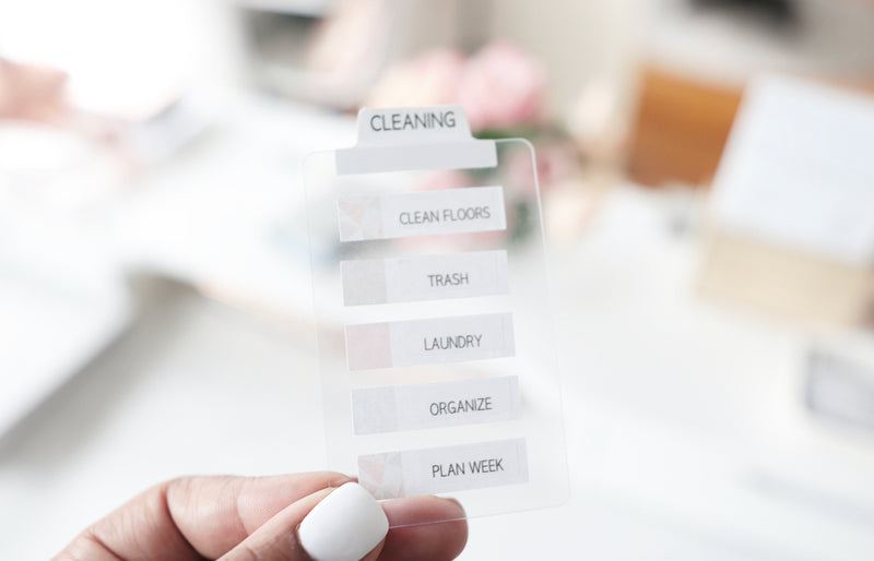 Plastic BLACK Task Card