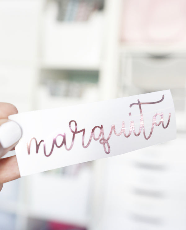 Personalized Vinyl Name Decals {SCRIPT #2}