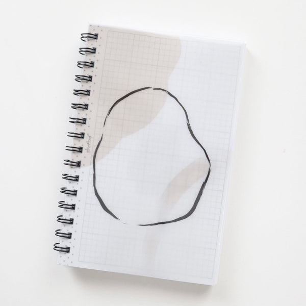Coiled Notebook | Modern Abstract Irregular Circles  | FROSTED COVER