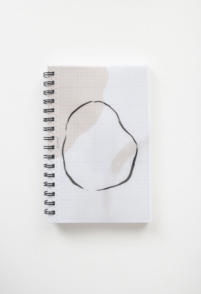 Coiled Notebook | Modern Abstract Irregular Circles  | FROSTED COVER
