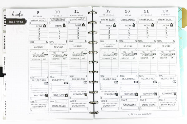 BUDGET - Template For Printing Inserts | BIG Size Happy Planner – Fancy ...