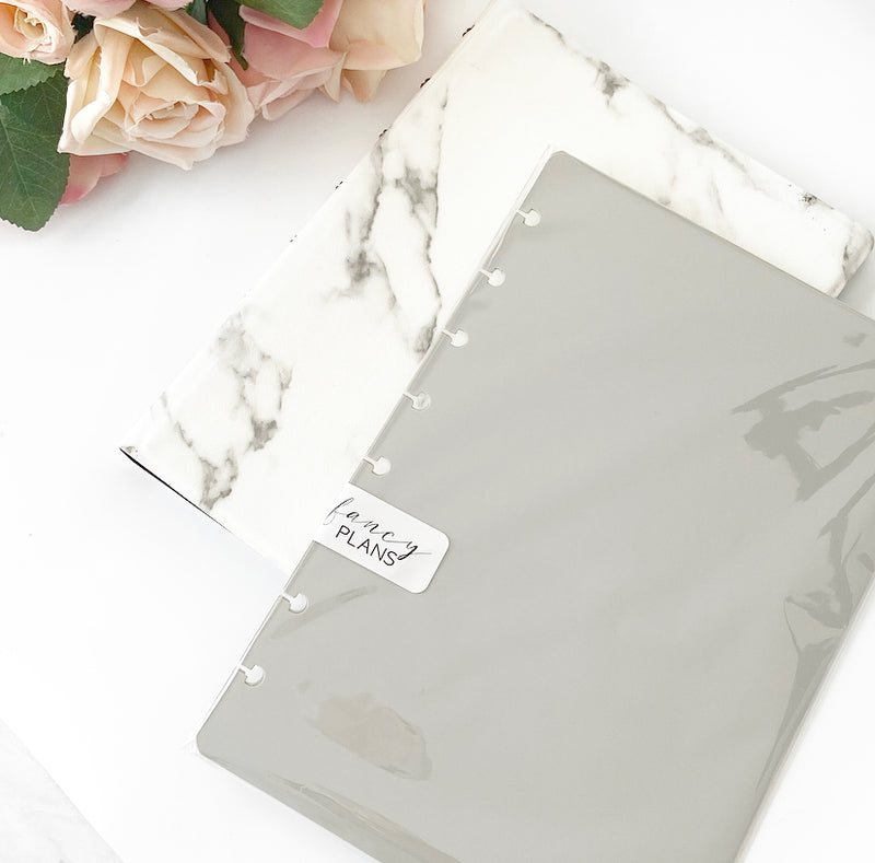 Poly Hard Plastic Planner Covers | LT GRAY