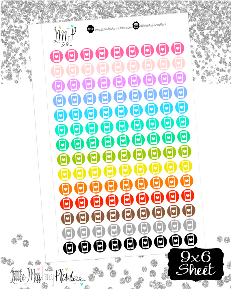 Mobile Phone Dots Stickers <Little Dots>