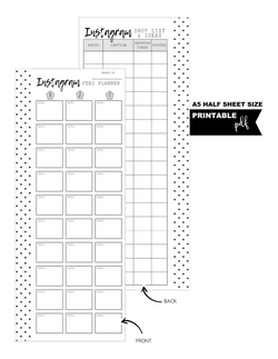 A5 + Half Letter Half Sheet Instagram Feed Planner Fill Paper Inserts <PRINTABLE PDF>