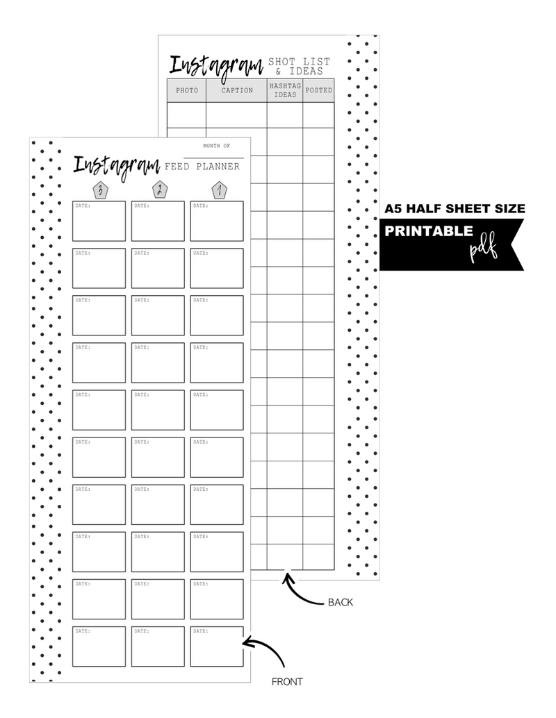 A5 + Half Letter Half Sheet Instagram Feed Planner Fill Paper Inserts – Fancy Plans Co a5-half-letter-half-sheet-instagram-feed-planner-fill-paper-inserts-fancy-plans-co