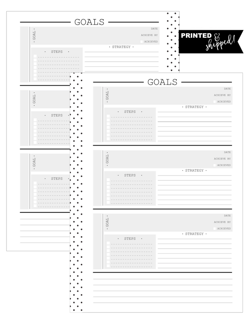 Goals Breakdown | WHITEBOARD <PRINTED AND SHIPPED>