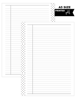 A5 Ruled Notes Fill Paper Inserts <PRINTABLE PDF>