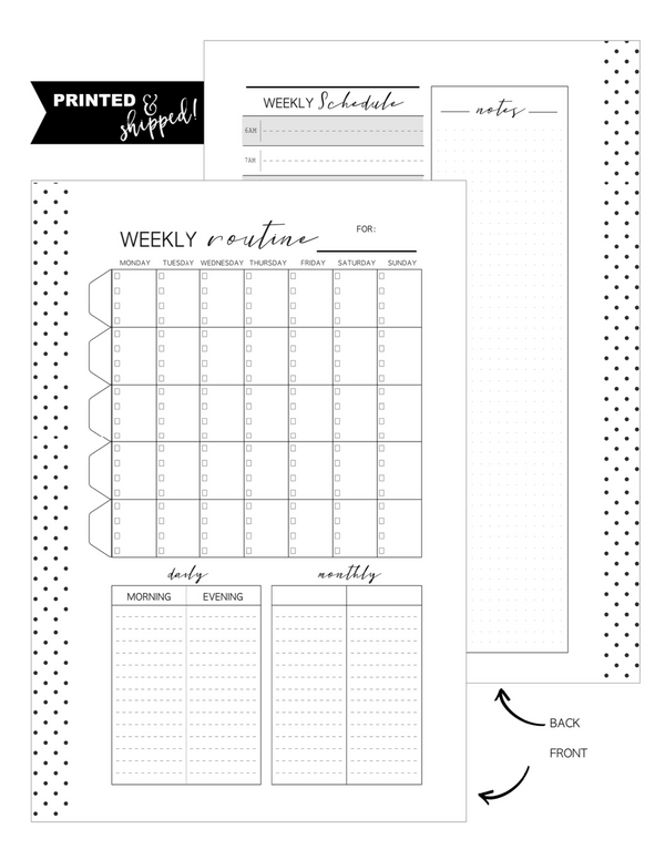 Weekly Routine | WHITEBOARD <PRINTED AND SHIPPED>