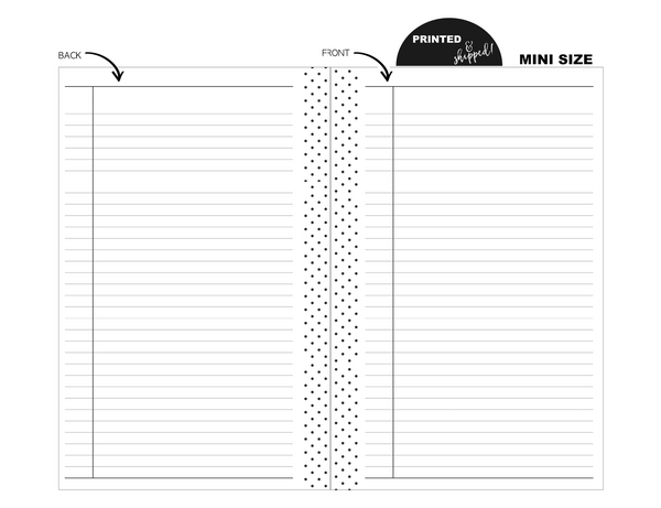 Mini Ruled Notes Fill Paper <PRINTED & SHIPPED>