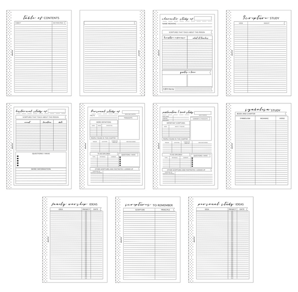 Half Letter Size Faith Main Set Workbook