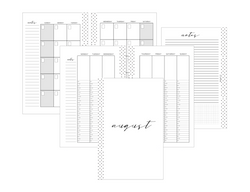 Vertical Hourly Planner Inserts MONDAY START [One Month] <Un-Dated PRINTED AND SHIPPED>