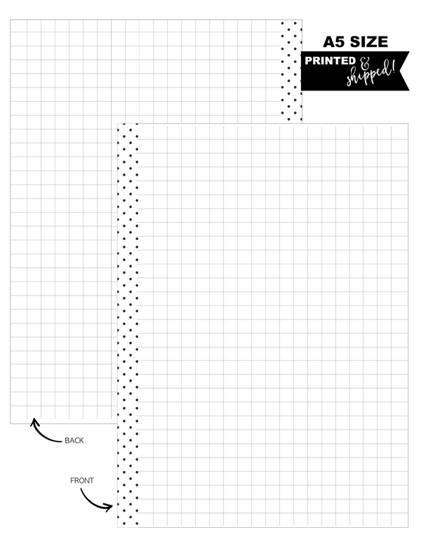 Lined Grid Fill Paper Inserts <PRINTED AND SHIPPED>