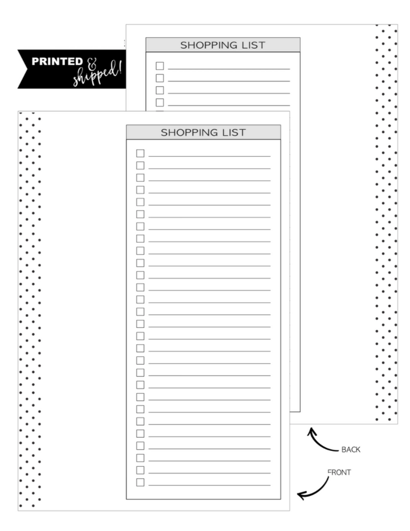 Shopping List | WHITEBOARD <PRINTED AND SHIPPED>