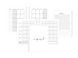 Classic School/Teacher Subject Style CALENDAR INSERTS [Full Year] <Un-Dated PRINTED AND SHIPPED>