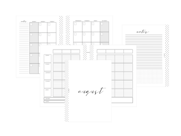 School/Teacher Subject Style Layout [Full Year] Undated – Fancy Plans Co