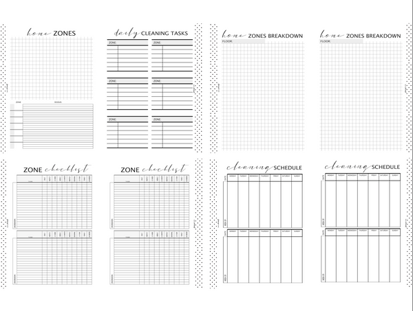 Zone Cleaning Workbook Bundle Inserts <PRINTED AND SHIPPED>