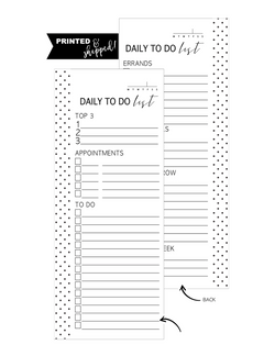 Daily To Do List Fill Paper