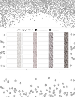 Task Card GLITTER PATTERN Label Stickers