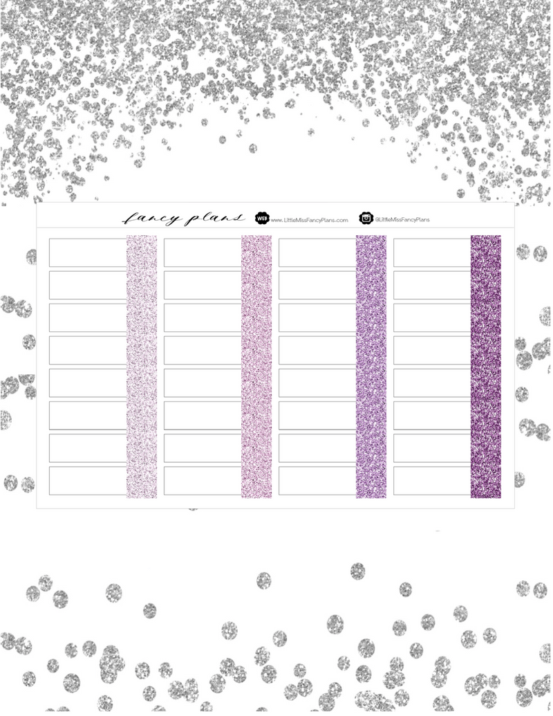 Task Card GLITTER PATTERN Label Stickers
