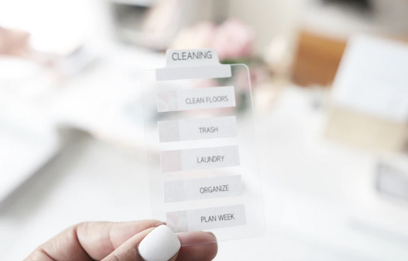 Plastic CLEAR Task Card