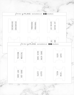 Fold Over Budget Divider Tabs | TYPE FONT | LEGACY