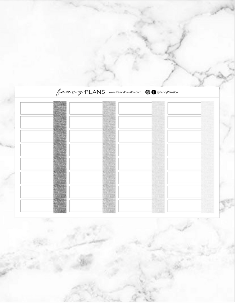 Task Card GRAY LINEN Label Stickers