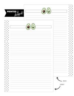 Go Green Avocado Fill Paper Inserts <PRINTED AND SHIPPED>